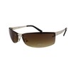 Mukojima PY1219-2 MYS Sunglasses, Square Type, Brown x Silver, Gradient