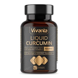 Liquid Curcumin - 60 Capsules - 185x Turmeric or Curcumin Tablet Bioavailability - Liquid Turmeric Capsules with 1000mg Genuine NovaSOL (Curcumin Liquid) per Serving - 30 Daily Servings