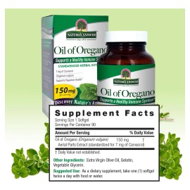 Nature's Answer | Oil of Oregano, 150 Mg, 90 Caps | Aceite de Orégano, 90 Cápsulas