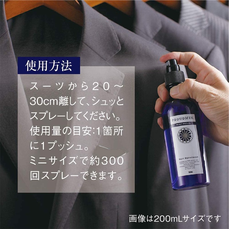 Proudmen Suit Refresher Mini Portable 15ml, 3-Pack (Grooming Citrus, Citrus
