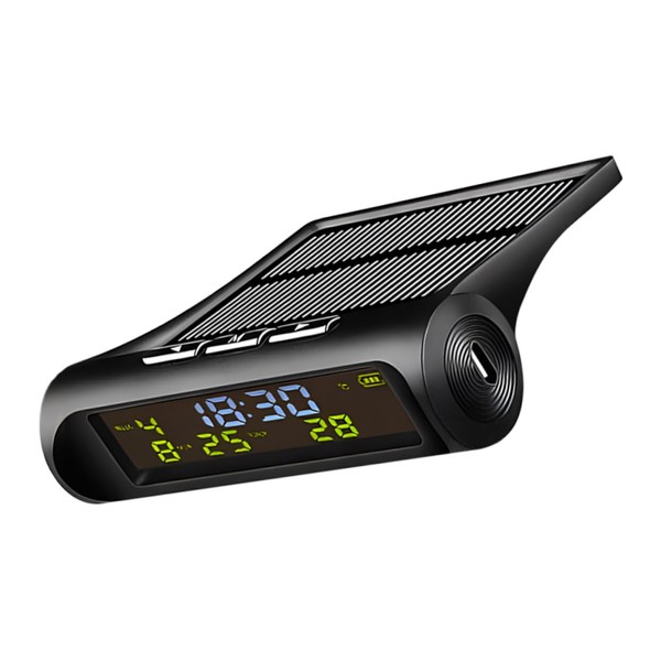 Gatuida On-Board Timetable Digital Thermometer Time Clock Dashboard Clock Vehicle