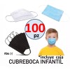 Mexicana Tapabocas Niños Cubreboca Infantil Tricapa 100pz