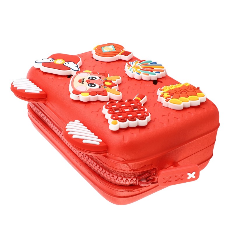Kids Single Shoulder Camera Bag DIY Cartoon Decors Shock Absorbing