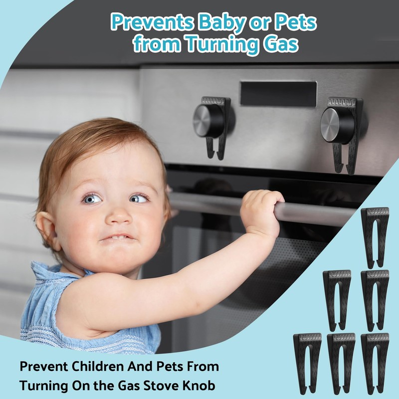Pack of 6 Cooker Knobs Child Lock Cooker Knobs Stove