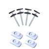4 Pack Baby Gate Replacement Parts Extensions Screw Spindle Rod
