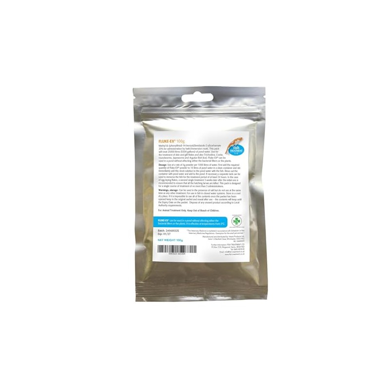Vetark Fluke-Ex 100g Skin Gill Fish Lice Parasite Treatment