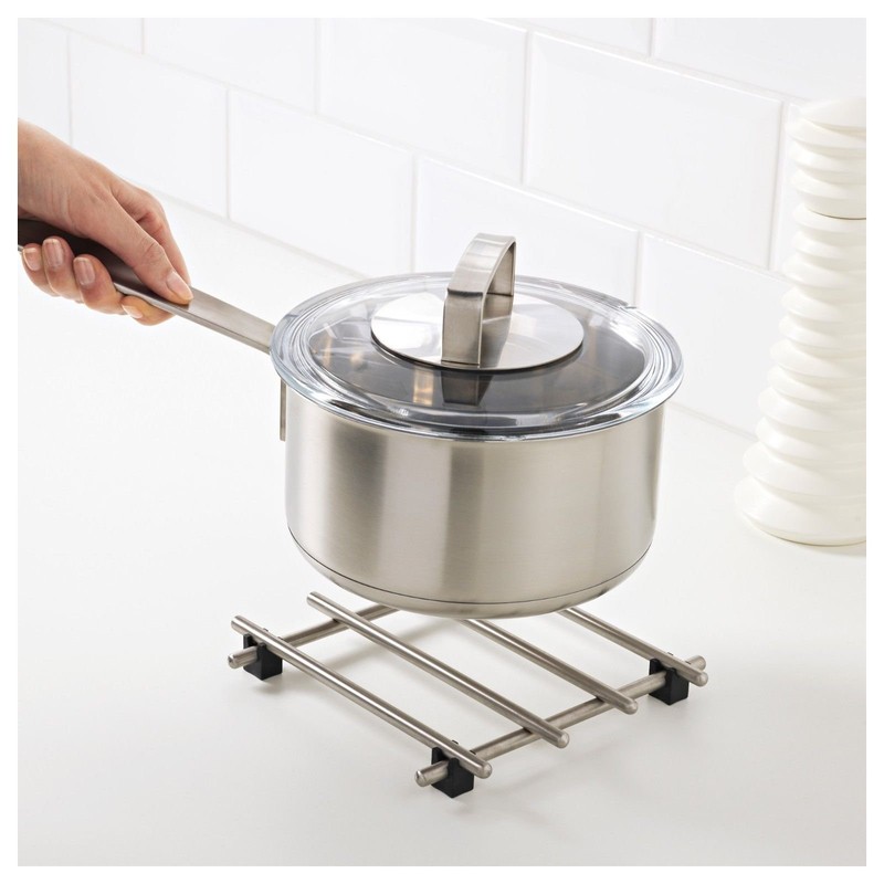Pot/Pan Stand LÄMPLIG Trivet, Stainless Steel 18x18 cm (1x Pot