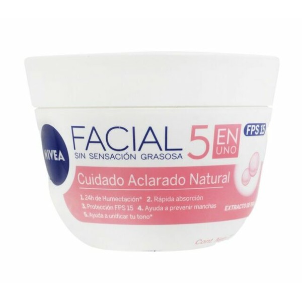Nivea Cuidado Aclarado Natural  Facial Cream sin sensación grasosa FPS 15 200ml
