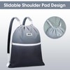 WANDF Drawstring Backpack with Shoulder Pads Sports Gym Bag Water