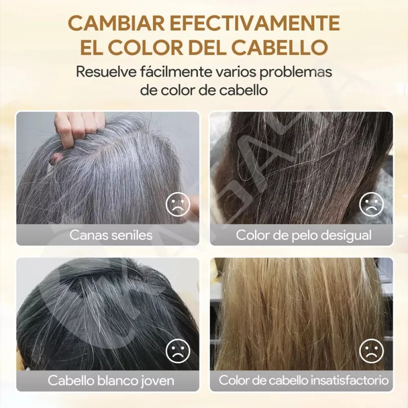 Kaisasa® Shampoo Con Tinte Cubre Canas Natural Jengibre 2pzs