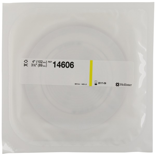 New Image Cut-to-Fit Flextend Skin Barrier with Floating Flange and Tape - Flange: 4", Cut Up To: 3 1/2", Yellow - Box of 5