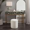Get Set Style Modern Round Ottoman with Soft Padded Seat,