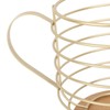 Coffee Pod Holder Iron Large Capacity Space Saving Wooden Base