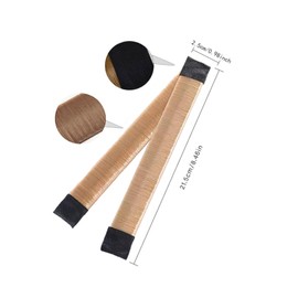 Haludex Golden Brown Hair Bun Maker Set - 5PCS Hair Accessories for Women & Kids, Sock Bun, French Twist Tool, Hair Donut, Dance Competition Essential, Includes 5 Hair Ties