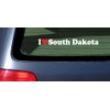 I Love Heart South Dakota State Vinyl Sticker Decal.
