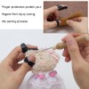 FREEBLOSS 16Pcs Leather Finger Protector Finger Thimble Guards Tools Leather