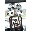 Car Charm Rear View Mirror Hand Crafted cat mom Leopard