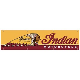 DecrPlus Motorcycles Banner Flag 2x8ft/60 * 240cm (HD Printing, Durable 150D Polyester) for Garage Man Cave with Metal Grommet