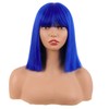 MapofBeauty 12 Inch/30 cm Straight Bob Flat Bangs Short Colorful