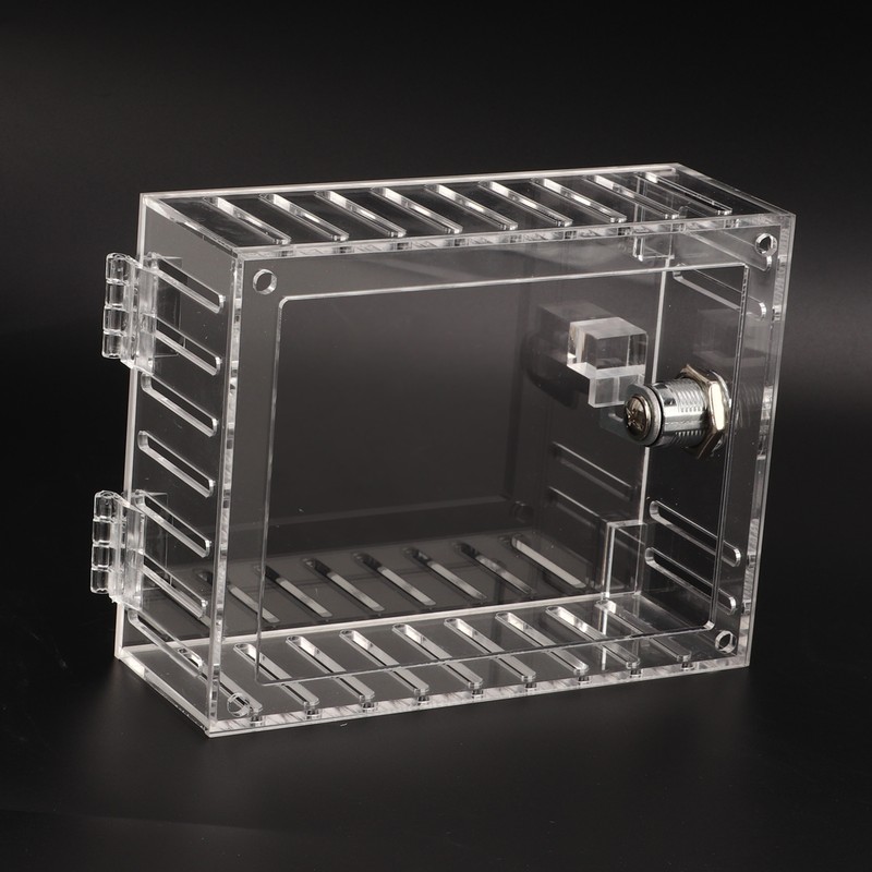 Thermostat Lock Box Transparent Acrylic Universal Clear Cover with 2