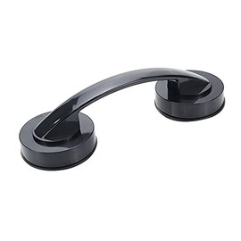 Sscon 1Pcs Shower Handle 190mm Length Suction Up Bar Handle for Doors Drawers Fridges Black