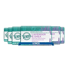 Tom's of Maine Natural Beauty Bar Soap With Raw Shea Butter, Lavender Tea Tree, 5 Ounce, 6 Count