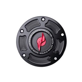 CNC Accessories Fuel Tank Cap Motorcycle Gas Cap Lightning Key Quick Action Cover Fit For Aprilia RSV4 Tuono V4 1100 RR For Ducati Monster 1100 Diavel Scrambler 1100 Panigale V2 V4 S (Red)