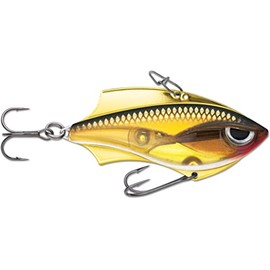 Rapala - Rap-V Blade Fishing Lure - Plastic/Metal Fishing Material - Bait for Fishing Soft Running Water - Variable Swimming Depth - Size 5cm/10g - Gold
