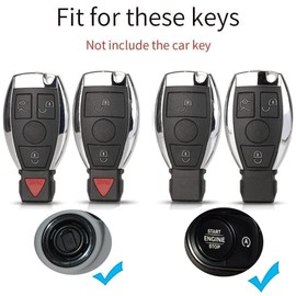 ontto Car Key Case Fits Mercedes A B C CL CLA CLS G GL GLA GLK ML R S Class Viano Vito C180 C200 W639 W447 2/3 Buttons Key Case Key Cover Case Key Fob Black Brown, black brown