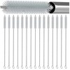 Nivofu Juego De 20 Cepillos para Biberones De Acero Inoxidable,