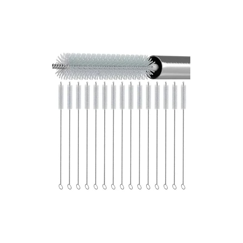 Nivofu Juego De 20 Cepillos para Biberones De Acero Inoxidable,