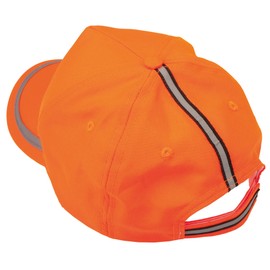 4business Reflective Cap, Safety Cap, Orange for Adults, 5 Panels, Reflective Velcro Fastening, Adjustable Size, Set of 4, orange