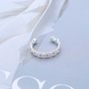 Dervivea Boho Daisy Flower Ring Silver Daisy Adjustable Open Ring