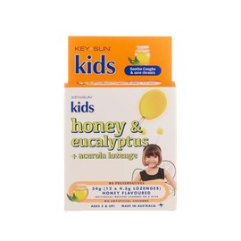 Key-Sun Key Sun All Natural Kids Honey & Eucalyptus + Vitamin C Lozenges (Honey) X 12
