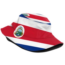 Cute Costa Rica Flag Bucket Hats Fashion Packable Costa Rican Sun Cap Summer Travel Outdoor Fisherman Cap for Adults Women Men
