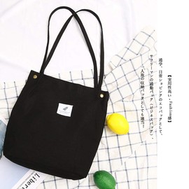 Yino Tote Bag, Oxford Canvas, Shoulder Bag, Campus Tote, For Commuting to Work or School, 01# black, Free Size