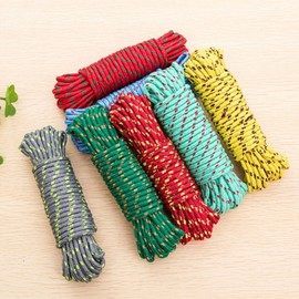 Durable Multi-purpose Clothesline & Camping Rope Random Color 9ea