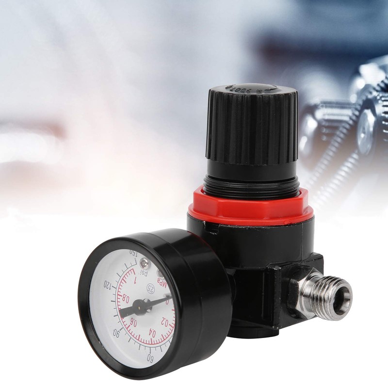 1/4" 150psi Air Pressure Regulator Gauge, Water Pressure Regulator with
