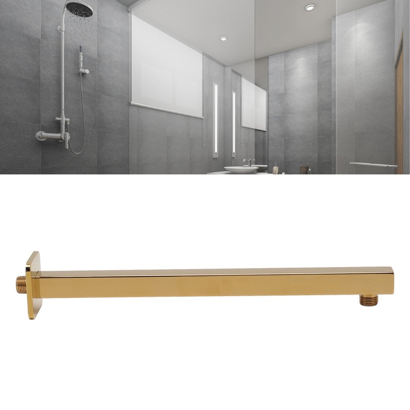 Wall Mounted Shower Arm Stainless Steel Quadrate Shower Head Extension