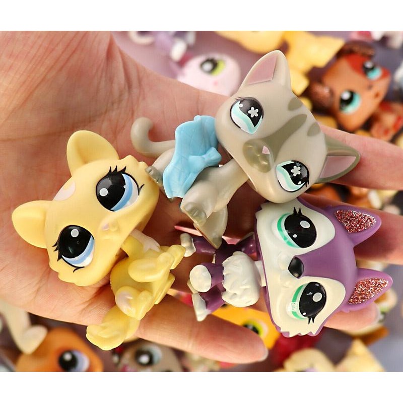 Miniature Cat and Dog Puppy Kitten Fox Figures Pet compitable