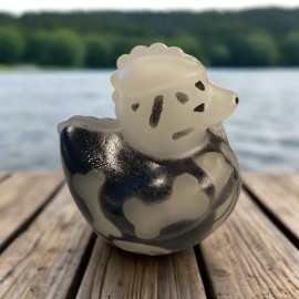 Duck of the Month Glow Black Skeleton Dinosaur Rubber Duck