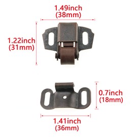 HJGarden 4PCS Roller Wheel Spring Cabinet Furniture Closet Door Catch Latch, Cabinet Lock Door Suction Buckle Latch, Cabinet Lock Fasteners
