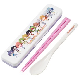 Skater CCS3SAAG-A Chopsticks Set, 7.1 inches (18 cm), Colorful Peach Antibacterial Adults, Made in Japan