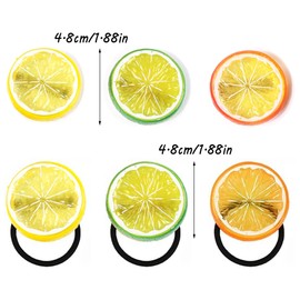 LONGHAO 6 x Lemon Hair Clips, Hair Clips, Lemon Simulation Lemon Hair Clips, Creative Hair Clips, Lemon Slice Accessories, Cute Hair Accessories, for Party (#1)