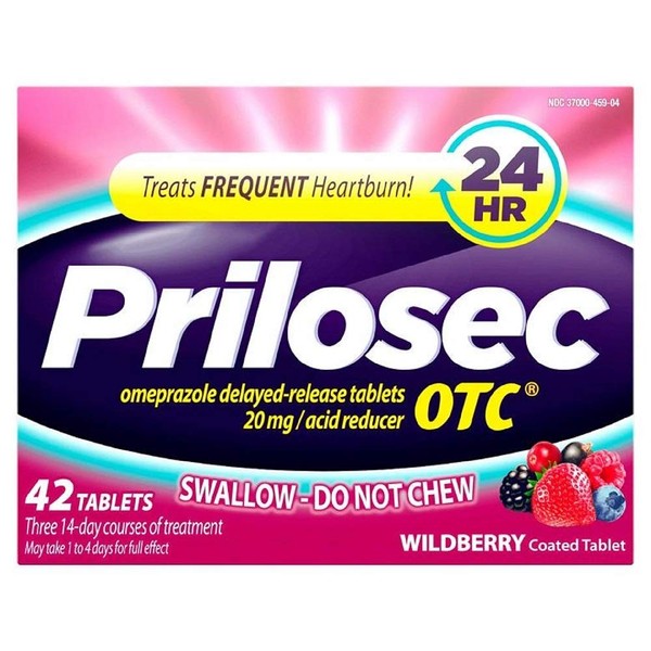 Prilosec OTC Wildberry Tablets 42ct (Pack of 2)