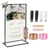 WEIDLUDOR Elegant Wedding Sign Stand & Holder，Black Heavy Duty Metal