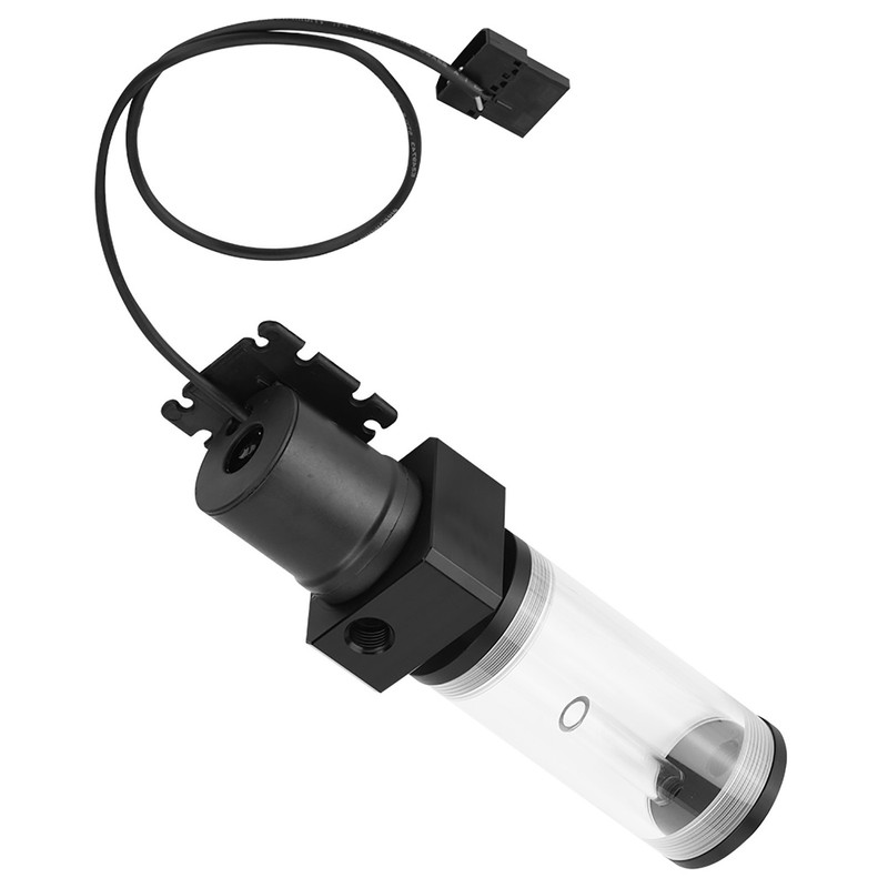 Acrylic Computer DIY Water Cooling Tank Cylinder Reservoir 19W Pump