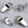 BTtime Stainless Steel Whistle Metal Whistle with Neck Strap for