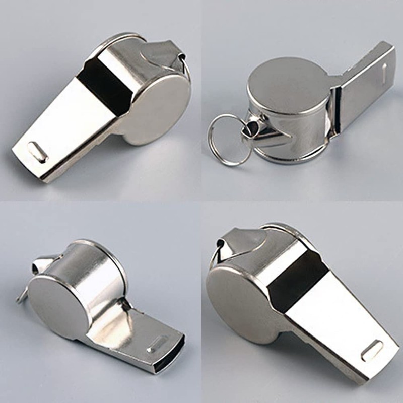 BTtime Stainless Steel Whistle Metal Whistle with Neck Strap for