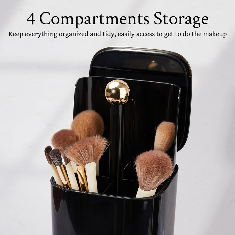 Esdallina Automatic Lifting Makeup Brush Holder with Lid Dustproof Cosmetic